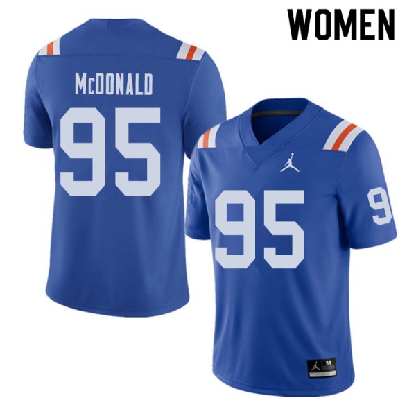 Jordan Brand Women #95 Ray McDonald Florida Gators Throwback Alternate College Football Jerseys